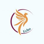 Logo Écho : cercle avec un phénix stylisé et le nom Écho